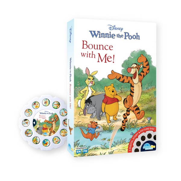 Moonlite Storytime Winnie The Pooh Bounce with Me Storybook Reel, A Magical Way to Read Together, Digital Story for Projector, Fun Sound Effects, Early Learning Gift for Kids Age 1 Year and Up