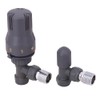 NRG Angled Thermostatic Radiator Valve and Manual Angled Valves 15mm