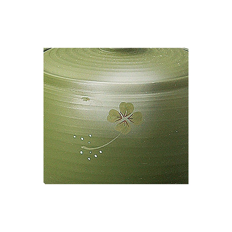 Yamaki Ikai Tokoname Ware F712 Bamboo Spring Green Mud Bowl