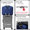 Vimapo Foldable Travel Duffle Bag with Trolley Sleeve 40L -