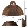 WODOHOLO Thanksgiving Decor - Wooden Turkey Lollipop Holder and Cake