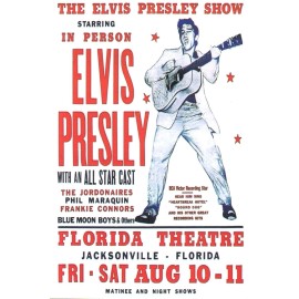 Elvis Presley 1956 Florida 4"x6" Reprint Concert Mini Poster Postcard 0074