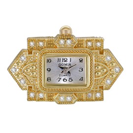 JewelryWe Novelty Finger Watch Silver Gold Plated Adjustable Ring Watch Square Dial Quartz Watch Rings, for Mothers Day