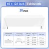 10 Pack Polyester Tablecloth,Polyester Table Cloth for Rectangle/Round Tables, Stain