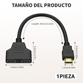 Cable Adaptador Hdmi Splitter 1 a 2 Salidas