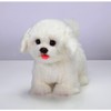 CU-MATE Plush Interactive Maltese Simulation Dog-Realistic Puppy Electronic Toy Dog with Walking/Barking/Wagging Tail/Talking-Like Real Robotic Present