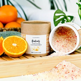 puremetics Bath Salts - Vanilla Orange 400g Natural Bath Flavour Aromatherapy for Bathtub Dead Sea Salt