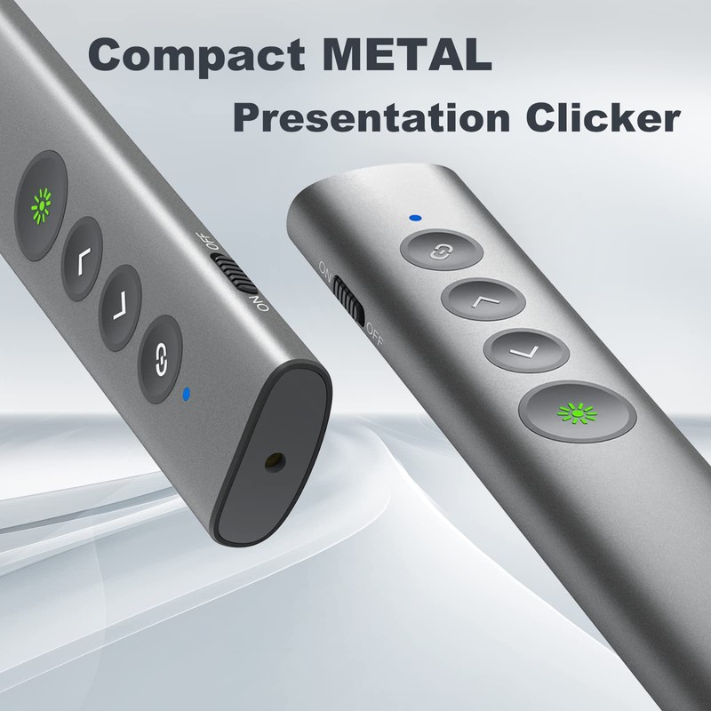 Rechargeable Green Laser Pointer for Presentation, Clicker for PowerPoint Presentations,