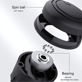 Drumstone 𝟏𝟓 𝐘𝐄𝐀𝐑𝐒 𝐖𝐀𝐑𝐑𝐀𝐍𝐓𝐘 Spinner Knob, Driving Helper Booster Metal Bearing Steering Wheel Universal Fit Spinner Knob, Driving Steering Wheel Knob Vehicle Accessory
