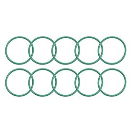 sourcing map Fluororubber O Rings, FKM Seal for Machine Installations, 32 mm AD 29 mm ID 1.5 mm Width, Green, Pack of 10