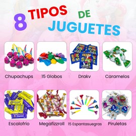 Children's Birthday Pinata – Pinata + Pack 70 Candy and Toys Piñata – Birthday Pinata – Children's Pinata – Pinata Filled – Unicorn Pinata – Piñata Girl – Birthday Pinata – MANLOZ