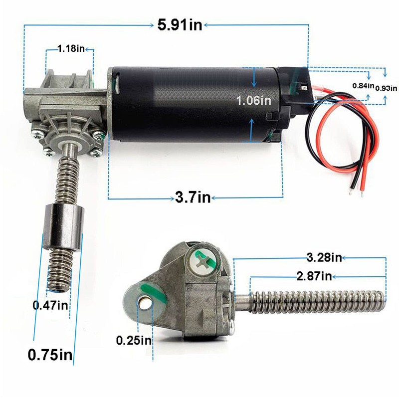 12V DC Power Seat Motor Worm Motor,Worm Drive Right Hand