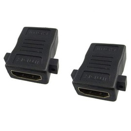 Ulyris HDMI Port Attachment [Set of 2] Wall Plate Type HDMI Attachment Wall Plate - Black