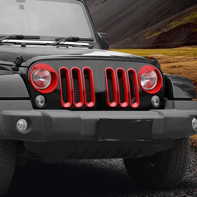 SQQP Grille Grill Insert+Angry Bird Style Headlight Turn Light Cover