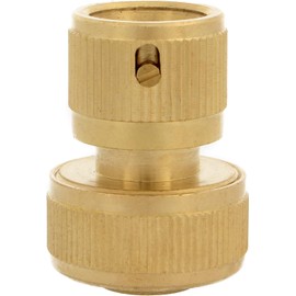 Amig - Conector rápido para manguera 3/4" con sistema de anclaje rápido resistente a la corrosión y a la intemperie latón mate