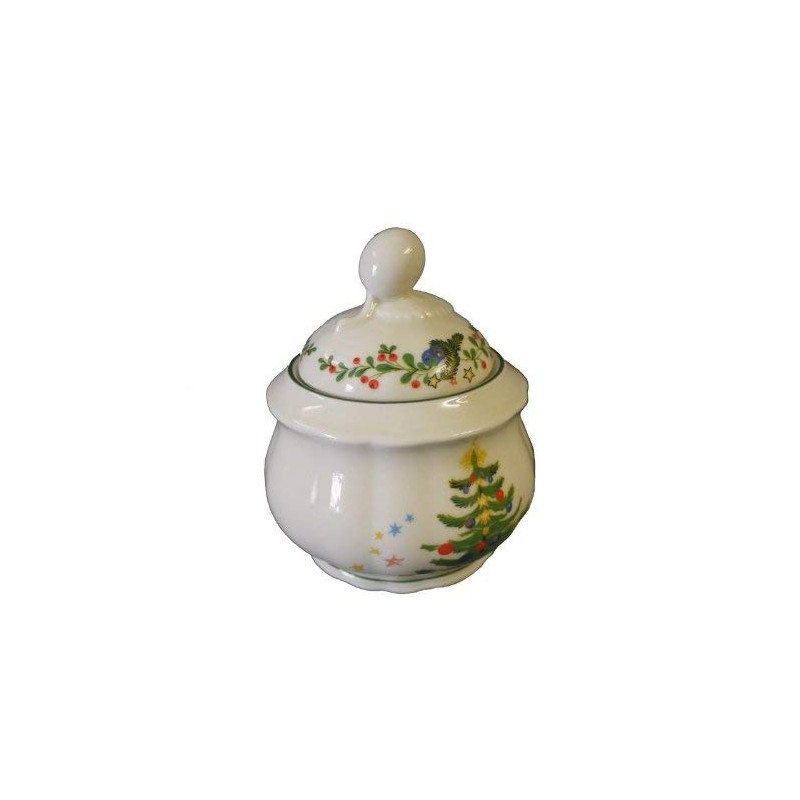 Seltmann Marieluise Weihnachten Zuckerdose, Porzellan, Grün, 8.9 cm