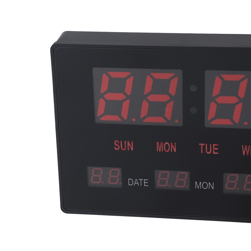 LED Number Clock Large Big Digital Display with Temperature Wall