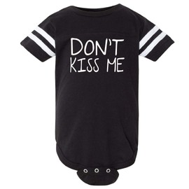 Don't Kiss Me Baby Onesie (6 Month) Black