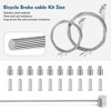 10PCS Bike Brake Cable Kit with Caps (110cm*5 + 150cm*5)