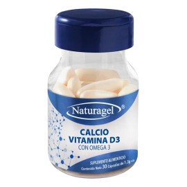 Turgel Clcio Con Vit D3 Y Omeg 3, 30 Cpsuls 1.3g Sbor Sin Sbor