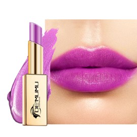 DE'MUMU Purple Lipstick Moisturizing for Women Shimmer Tinted Lip Balm Hydrating Nourishing Lip Gloss Vegan& Cruelty Free Lip Makeup, ZG122 Sweet