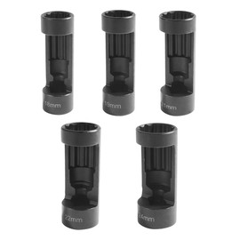 SCUARI 5PCS Strut Nut Socket,18MM 19MM 21MM 22MM 24MM Strut Nut Socket,Car Accessories Strut Socket,Suspension Strut Socket Tool with 12 Point 1/2" Drive,Used to Dismounting and Mounting Strut Nuts