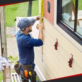 Siding Installation Tools Compatible with 5/16- Inch Fiber Cement Siding, Siding Mounting Kit with Adjustable Reveals, Lap Siding Gauge Made of Polycarbonate Body, Red