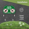 2 PC Keep Off Grass Sign with Stake, 8x12 Double