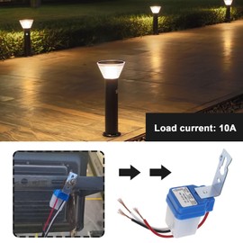 EMSea 2pcs Light Control Switch Light Controlled Induction Switch Automatic Light Control Sensor Light Sensor Switch Auto On Off Light for Street Highway Factories