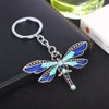 Llavero de libélula con colgante de libélula (azul)