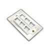 Networx Keystone Wall Plates (4 PORT, STAINLESS STEEL)