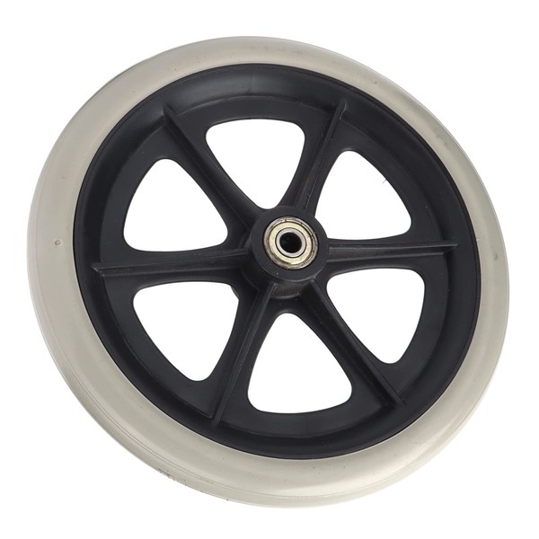 Fafeicy 8in Grey Wheelchair Wheel Replacement with Skidproof Surface and Ball Bearings for Wheelchairs