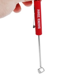 MUGE Racing Pocket Screwdriver Double End and Slotted Set Mechanical Magnetic Slotted Head with Clip, Mini Pocket Screwdrivers for Mechanics, Electricians (5Pcs, RED)