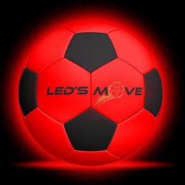 LedsMove LED Luminous Football Light Up Ball with Light LED Football Glow in The Dark | Luminous Toy Size 5 LS2 Traditional (Soccer)