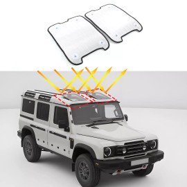 carmotion88 2PCS Car SunRoof Window Sunshade Trim SunVisor Kit For INEOS Grenadier 2020-2024