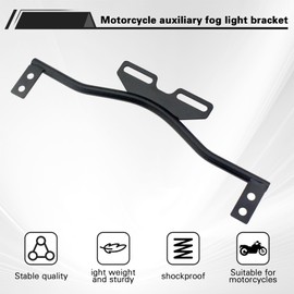 Motorcycle Light Bracket Bar Driving Spot Fog Passing Turn Signal Light Bracket bar Compatible with Dyna Super Glide Road Honda Suzuki Yamaha Kawasaki(Black)