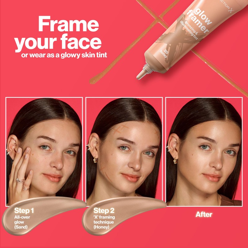Max Factor Glow Framer, 50 Bronze, Bronzing and Illuminating Tint,