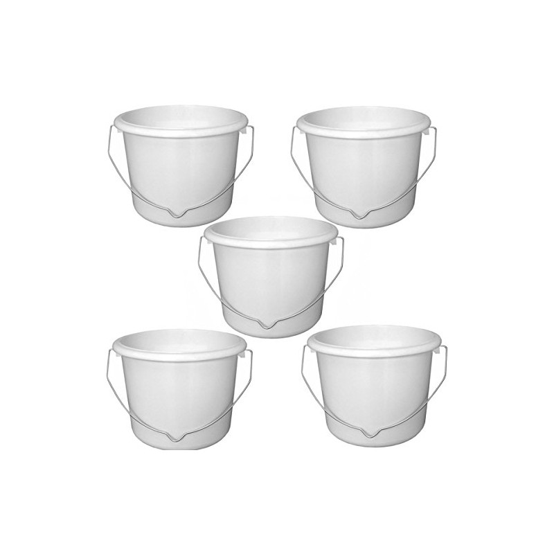5 x 1LTR Plastic Paint Kettle - Painter & Decorators