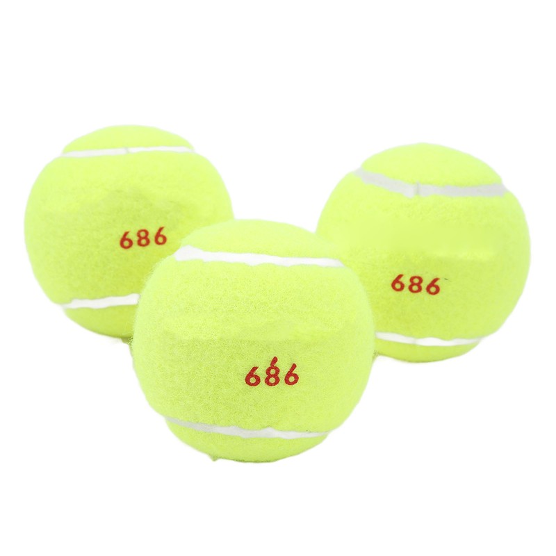 3Pcs Training Tennis Balls 2.6in Chemical Fiber Silicone Accurate Portable
