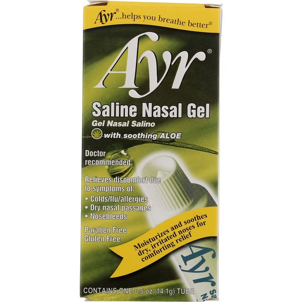 Ayr Saline Nasal Gel with Aloe - 0.5 oz, Pack of 4