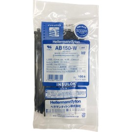 Heraman Titon AB150-W 100 Pack Weatherproof Indoor and Outdoor Grade Cable Ties - Black