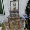 SagaSave Plastic Dining Chair Covers, 4 Pcs Clear Waterproof PVC