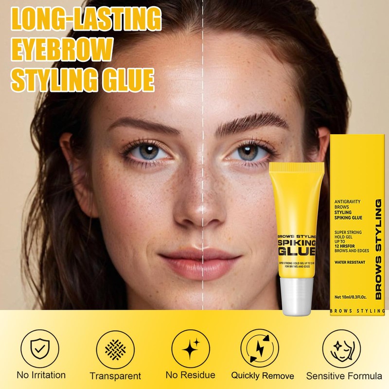 Long-lasting Eyebrow Styling Glue - 2-in-1 Gel for Defined Brows