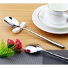 MIUPOO Miupoo Spoons,Stainless Steel Long handled soup spoons,Silver,10 Piece (8.7x1.6