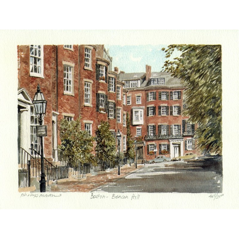 GDF Galleries Beacon Hill in Boston Limited Edition Print by