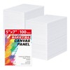 BAKEYBA 100 Pack 5x7 Inch Small Canvas Boards for Kids