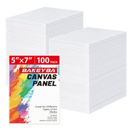 BAKEYBA 100 Pack 5x7 Inch Small Canvas Boards for Kids Painting