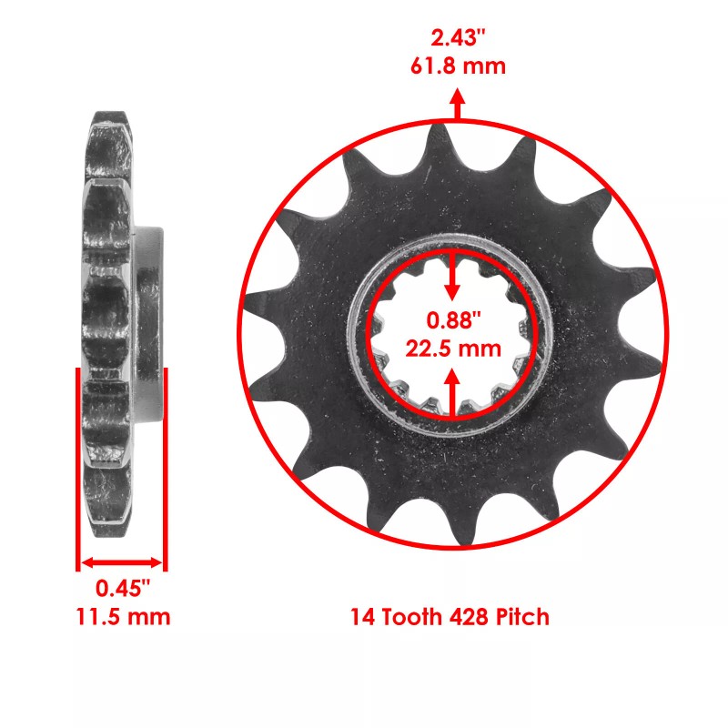 Suzuki Drive Chain & Sprockets Kit for Suzuki DR-Z125 DRZ125