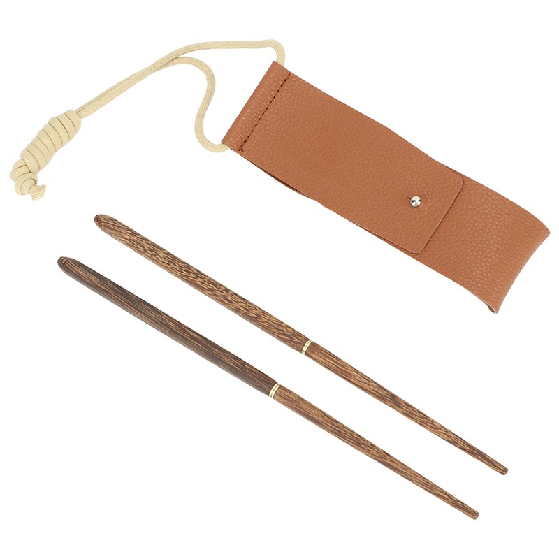 Foldable Wood Chopsticks Portable Detachable Wooden Flatware Chopsticks for Outdoor