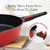 Bobikuke 11 Inch Nonstick Frying Pan Skillet with Steamer, 4.5
